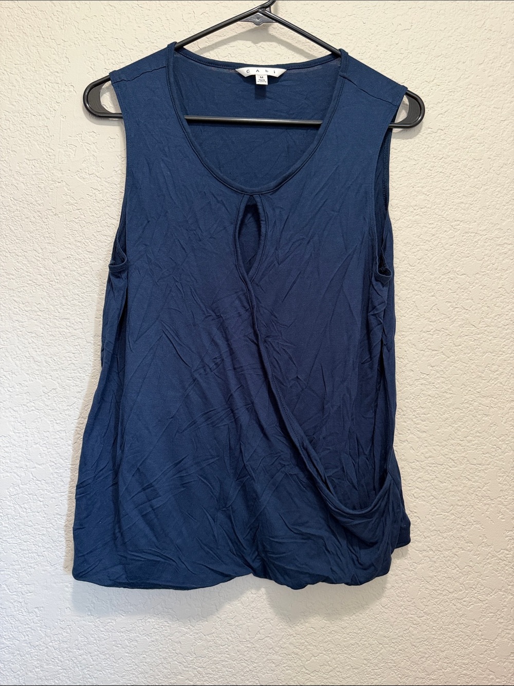 Cabi Sleeveless Keyhole Draped Women's Top
